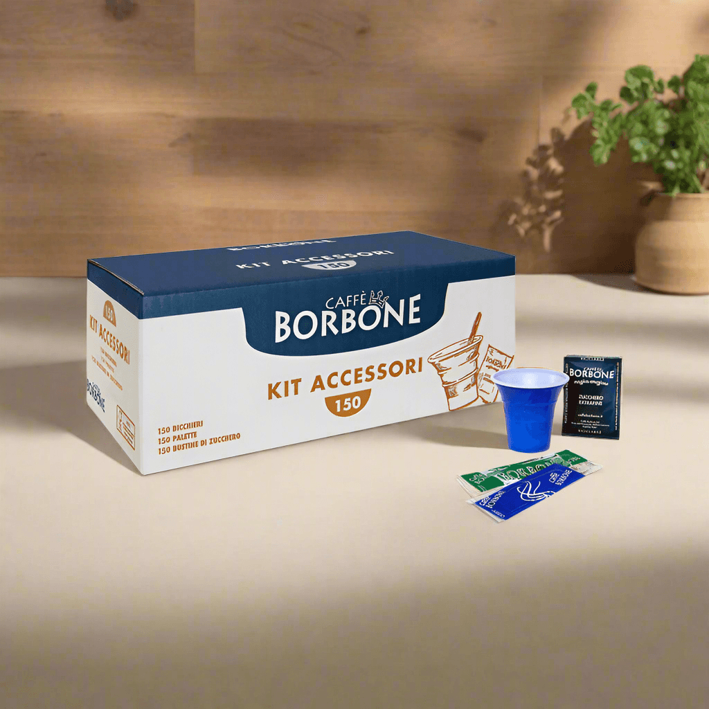 kit 150 Bicchieri Palette e Zucchero Borbone - Punto Caffè