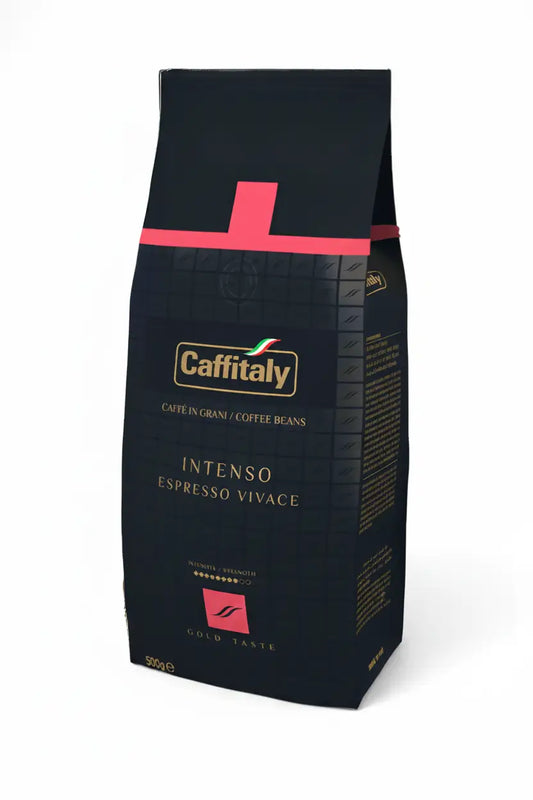 Caffitaly Intenso Espresso Vivace, caffè in grani da 500g, gusto intenso e aroma vivace per espresso perfetto