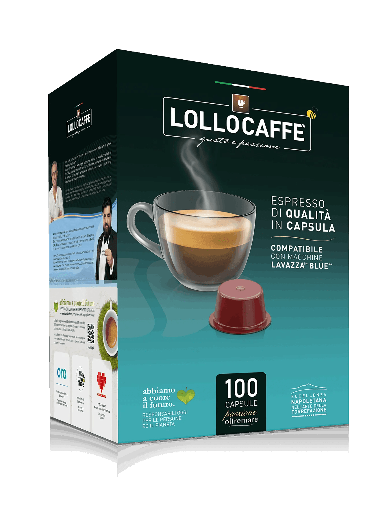 100 Capsule Lollo Caffè Compatibile Lavazza Blue - Punto Caffè