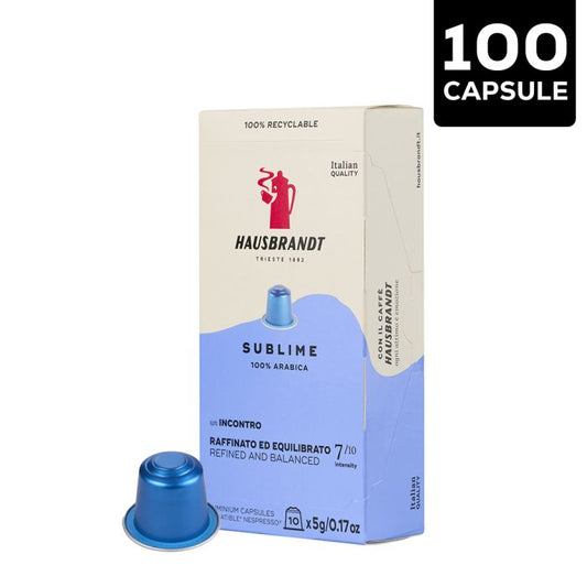 100 Capsule Caffè Hausbrandt Compatibili Nespresso