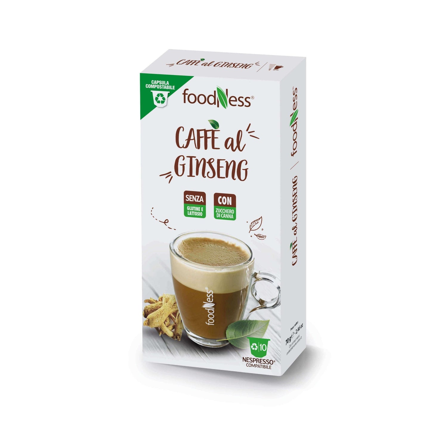 100 Capsule Ginseng FoodNess Compatibile Nespresso - Punto Caffè