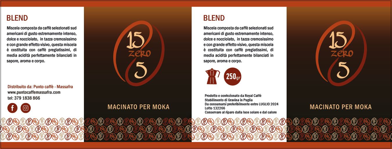 4 Barattoli Macinato per Moka Caffè 15zero5 - Punto Caffè Massafra