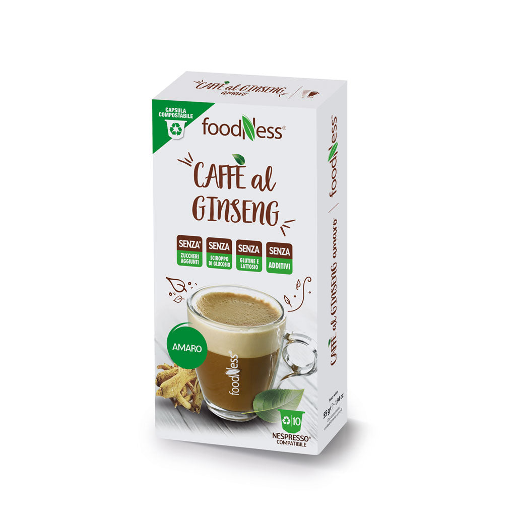 100 Capsule Ginseng FoodNess Compatibile Nespresso - Punto Caffè Massafra