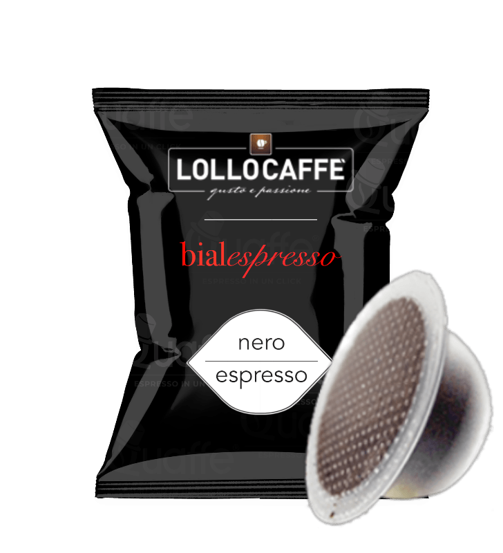 100 Capsule Lollo Caffè Miscela Nera Compatibili Bialetti - Punto Caffè