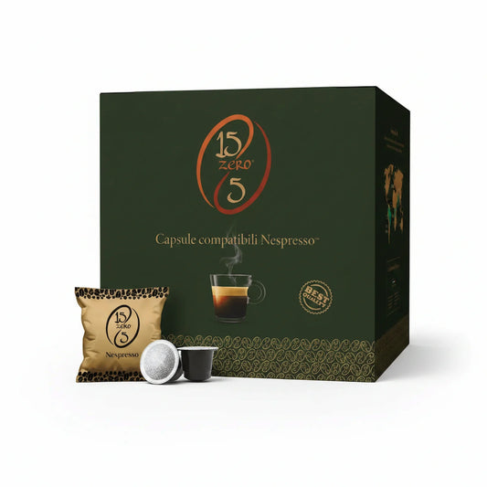 100 Capsule Caffè 15zero5 Compatibili Nespresso - sfondo bianco