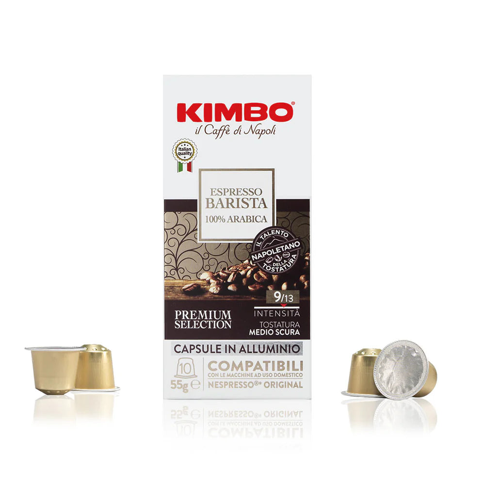 10 Capsule in alluminio Kimbo Espresso Barista 100% Arabica compatibili Nespresso - Punto Caffè