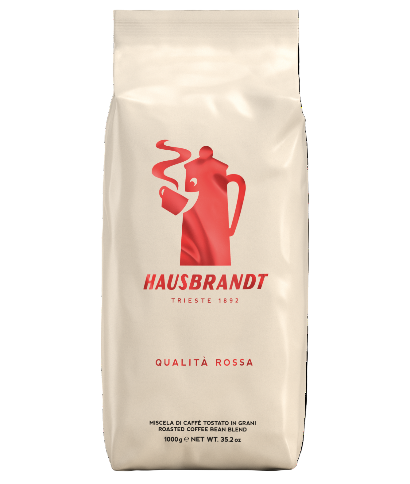 Caffè Hausbrandt Qualità Rossa in grani da 1 kg - Punto Caffè