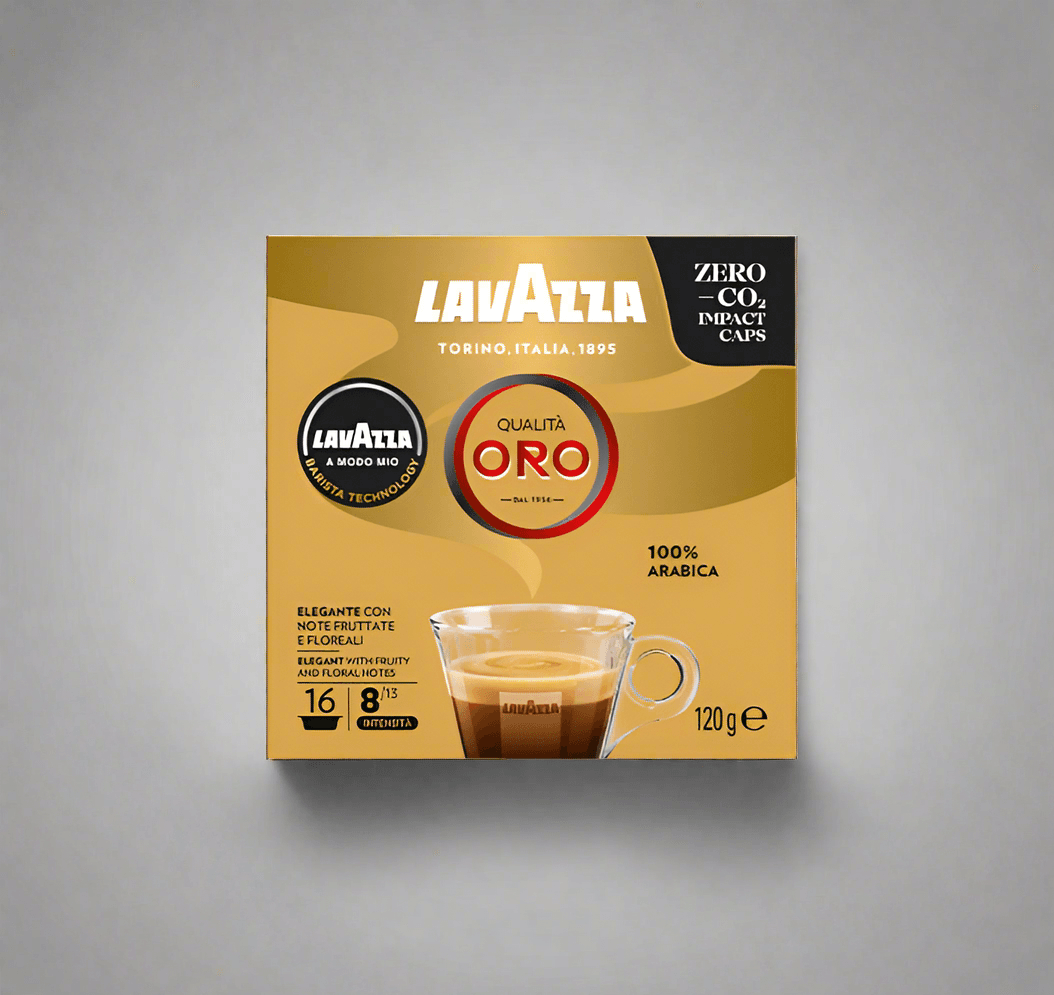 Confezione capsule caffè Lavazza Qualità Oro 100% Arabica con nota elegante e fruttata, 120g