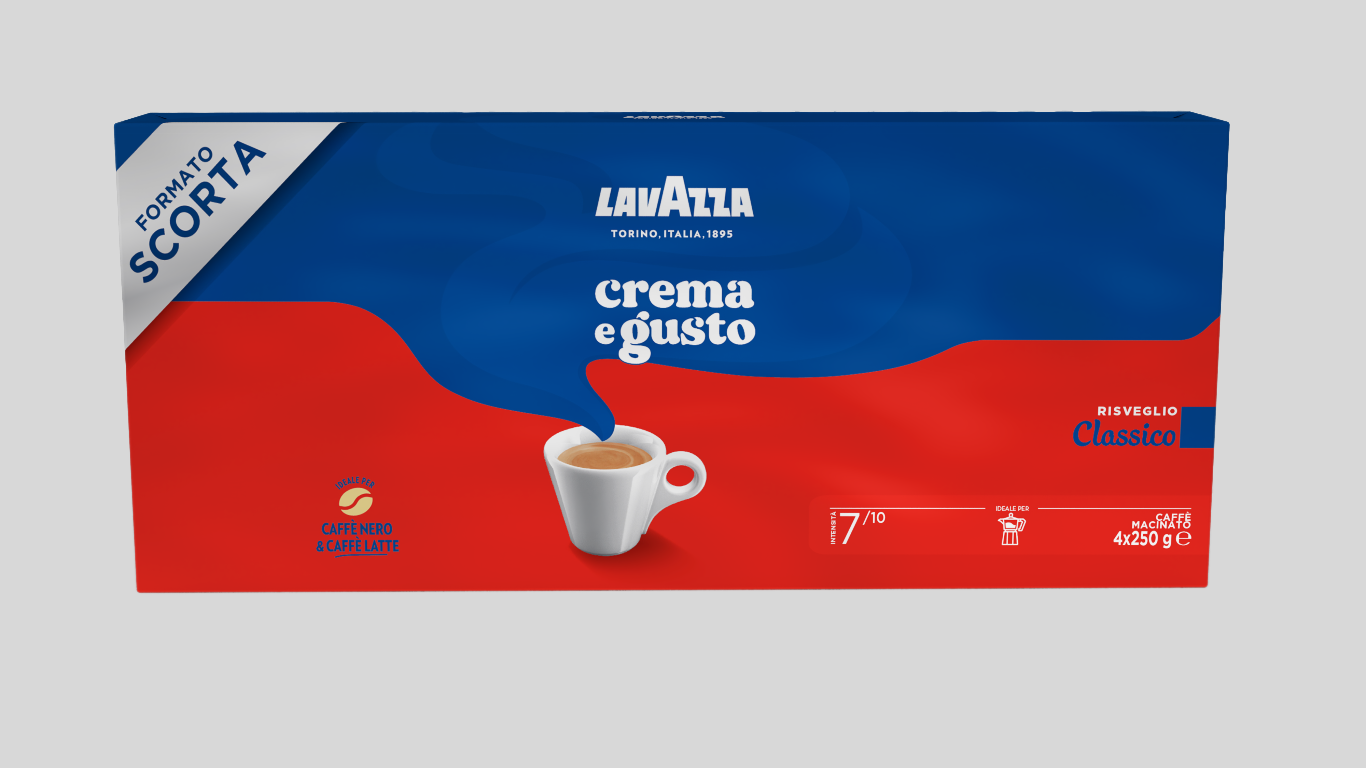 2 Kg Caffè Lavazza Crema & Gusto Macinato per Moka 8x250g - Punto Caffè