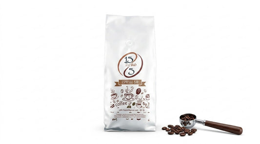 Sacchetto da 1 kg di caffè 15zero5  torrefatto in grani, miscela espresso bar