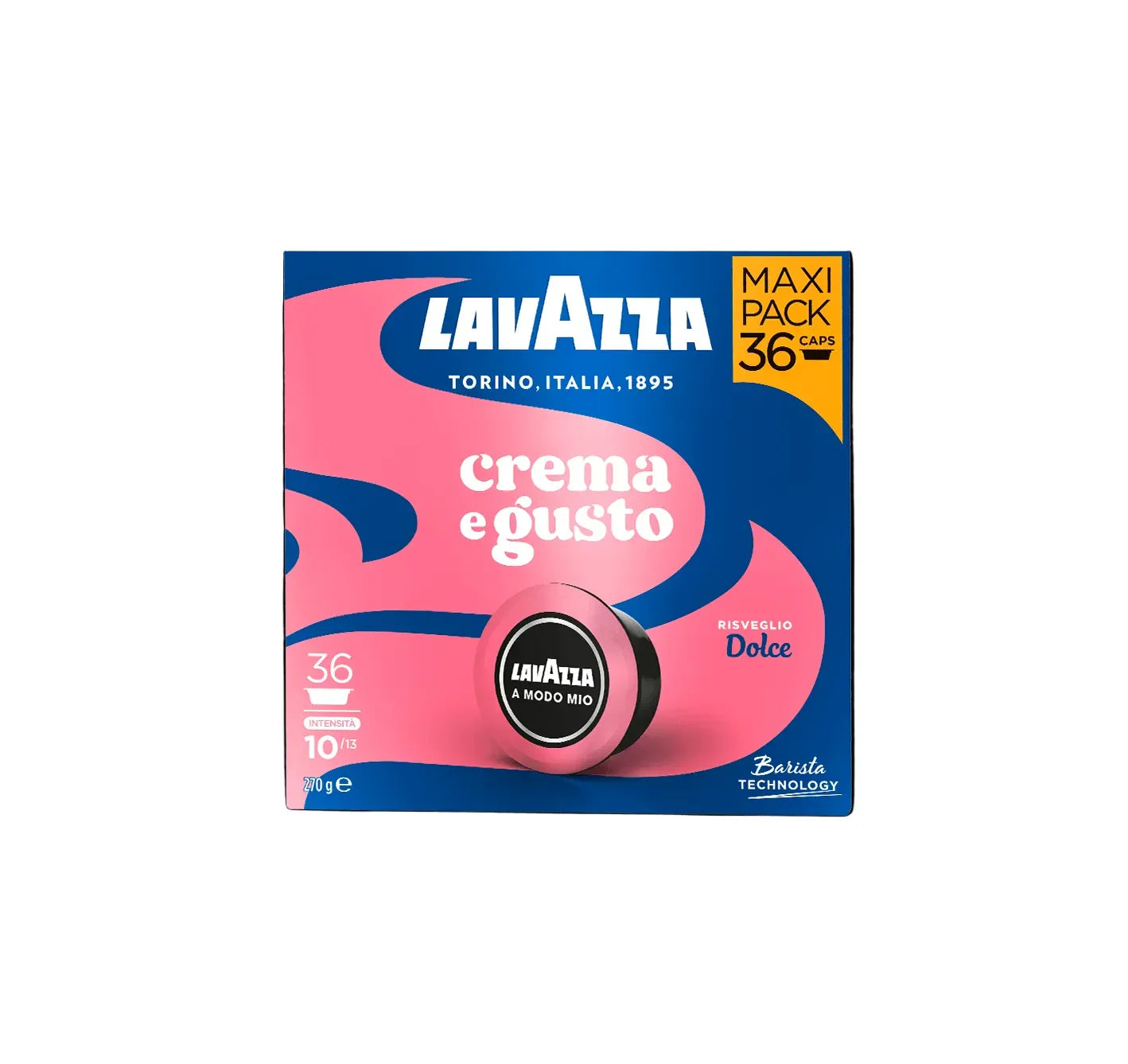 Confezione capsule caffè Lavazza crema e gusto dolce, 36 pezzi per macchine a modo mio