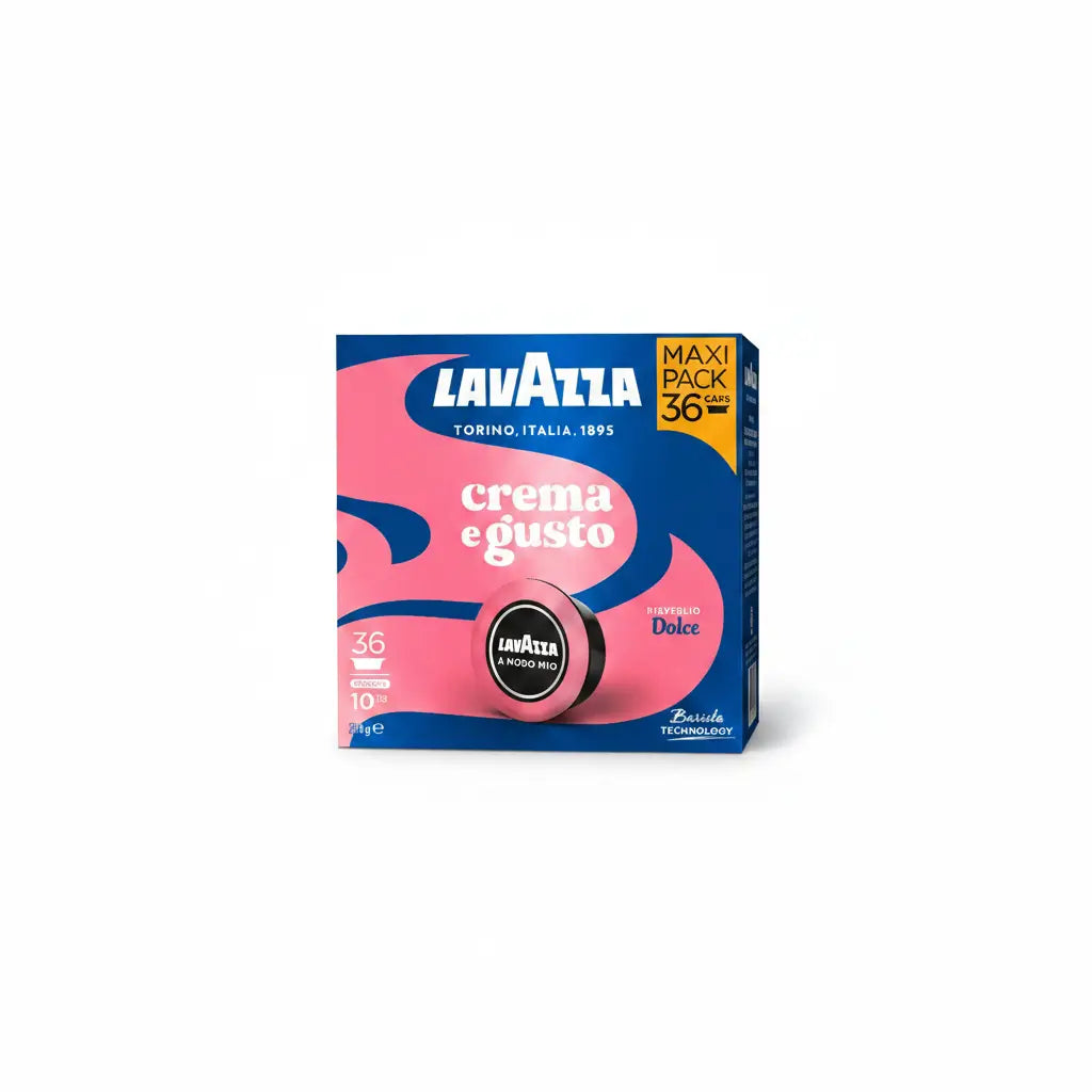 astuccio da 36 capsule lavazza a modo mio crema e gusto dolce, vista frontale