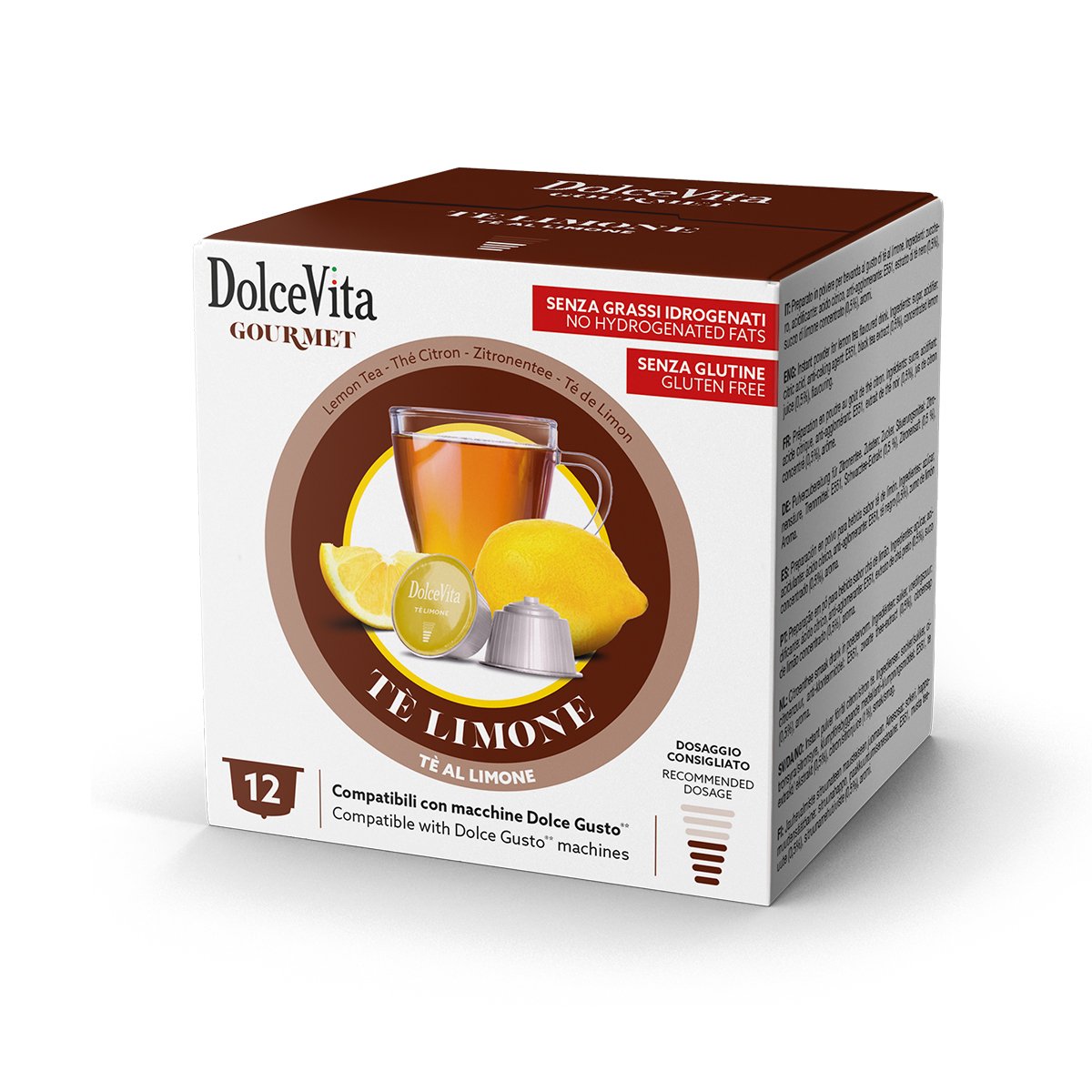 72 Capsule Tè al Limone DolceVita Compatibile Nescafè Dolce Gusto