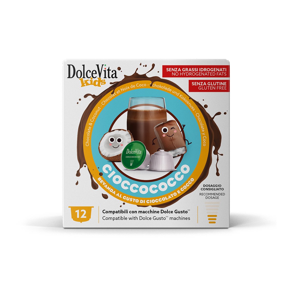72 Capsule CioccoCocco Dolcevita Compatibile Dolce Gusto
