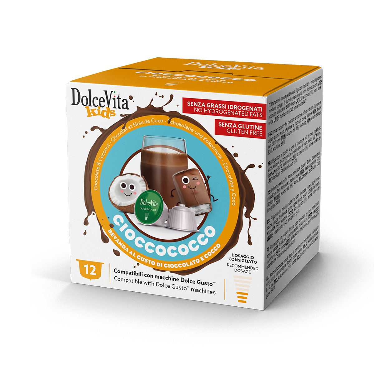 72 Capsule CioccoCocco Dolcevita Compatibile Dolce Gusto