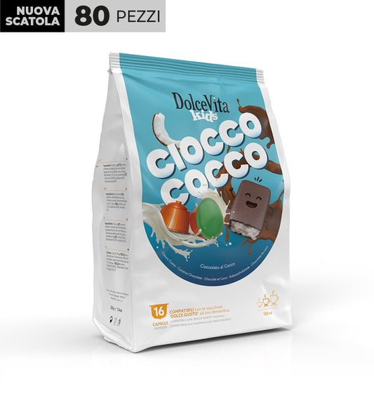 80 Capsule CioccoCocco Dolcevita Compatibile Dolce Gusto