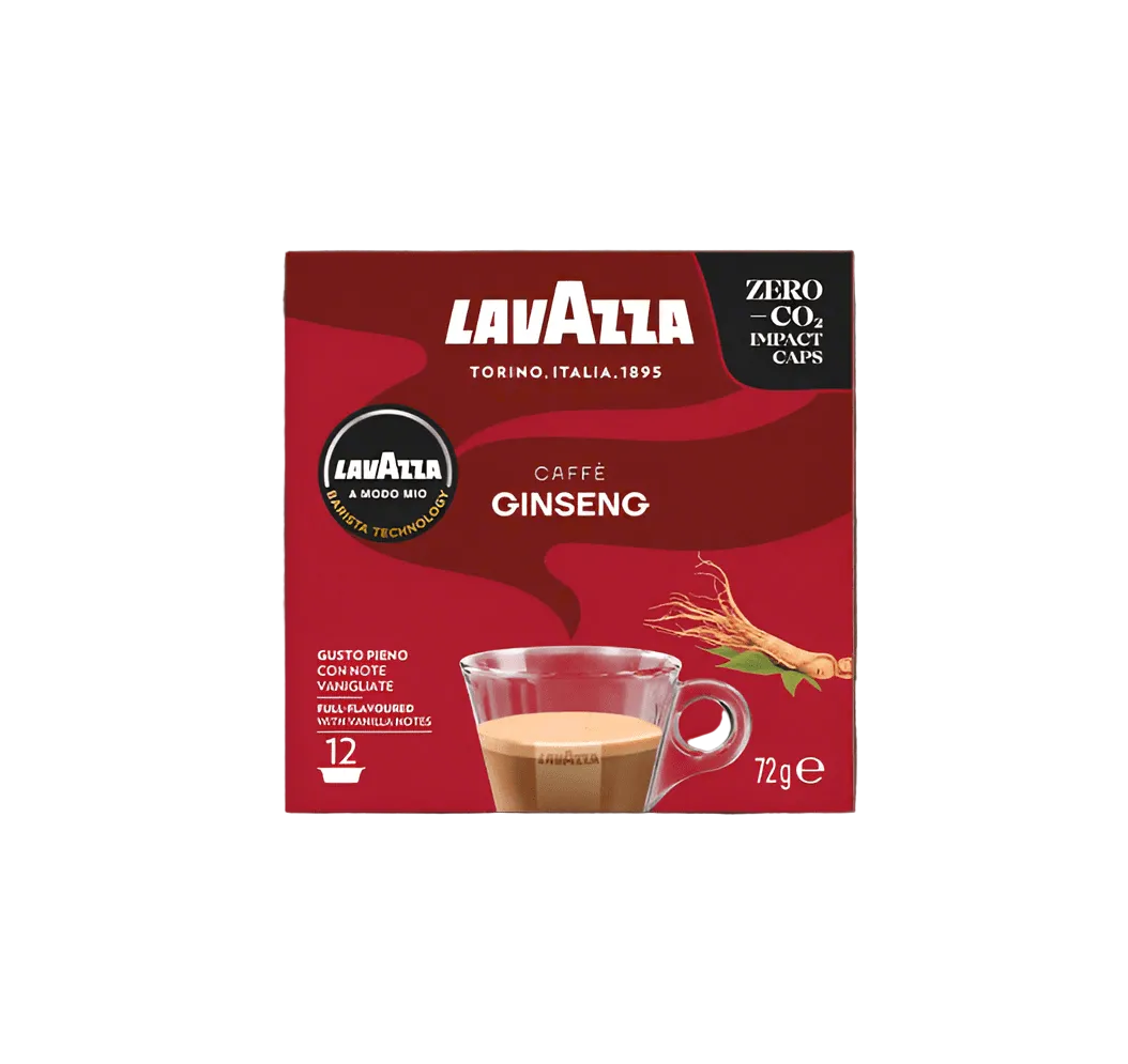 Confezione capsule caffè Lavazza Ginseng con gusto pieno e note vanigliate, 12 capsule 72g