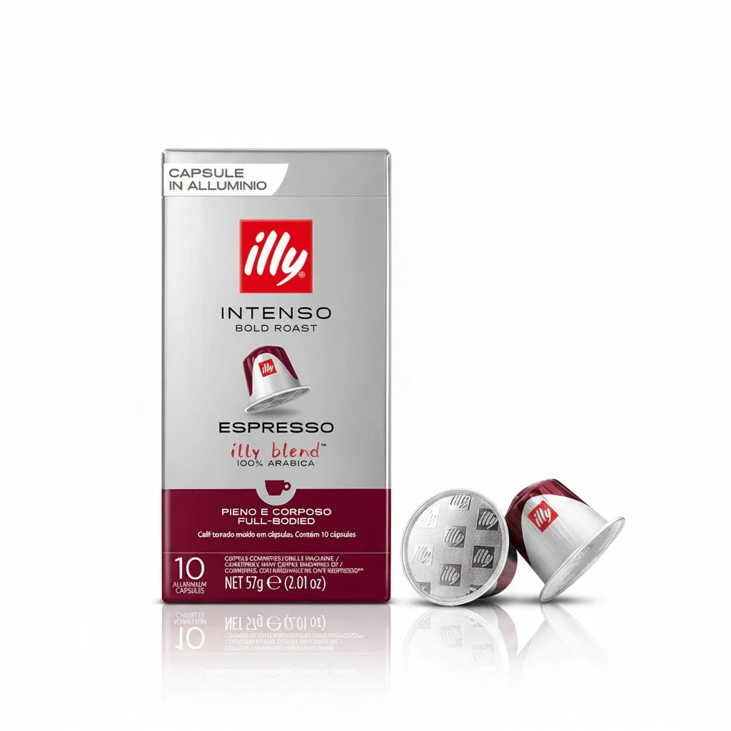Capsule caffè Illy Intenso in alluminio, espresso 100% Arabica, perfette per macchine da caffè