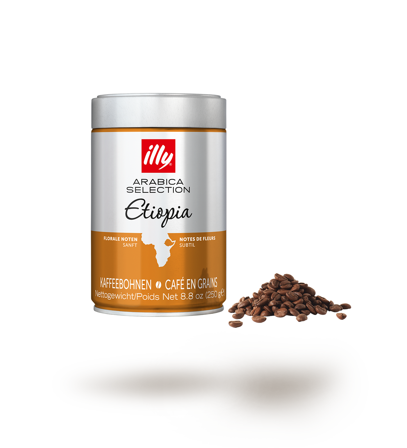 illy Arabica Selection Etiopia caffè in grani con note floreali, 250g