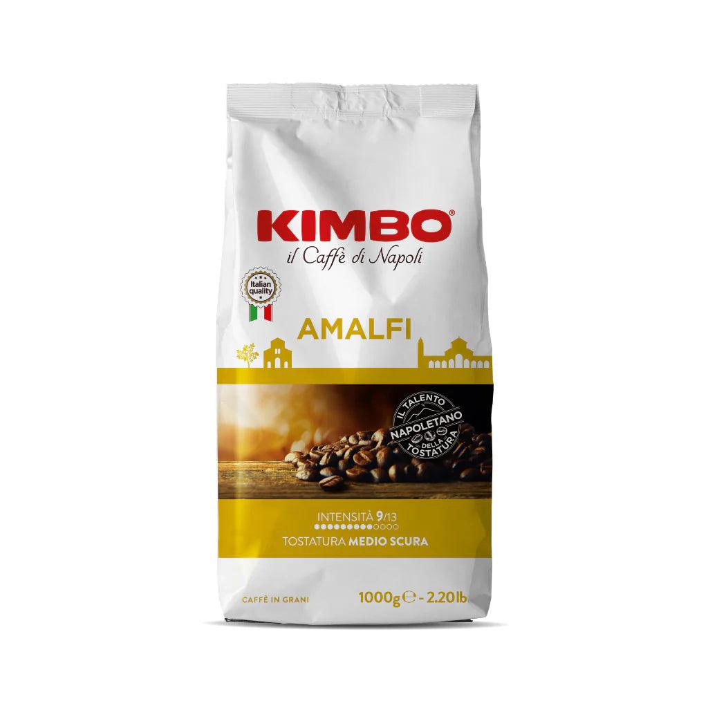 Confezione da 1kg di caffè in grani Kimbo Amalfi tostatura medio scura intensità 9/13