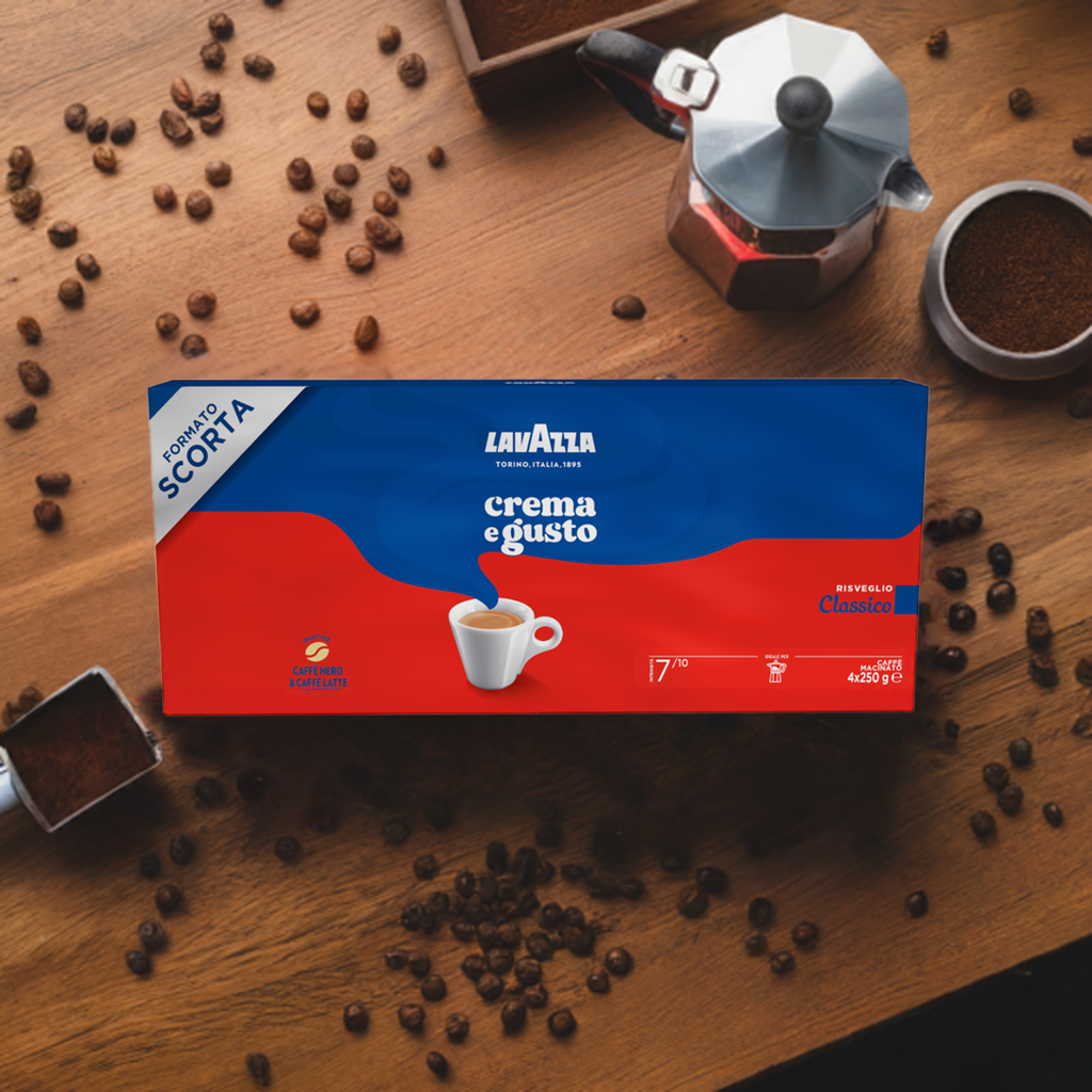 2 Kg Caffè Lavazza Crema & Gusto Macinato per Moka 8x250g - Punto Caffè