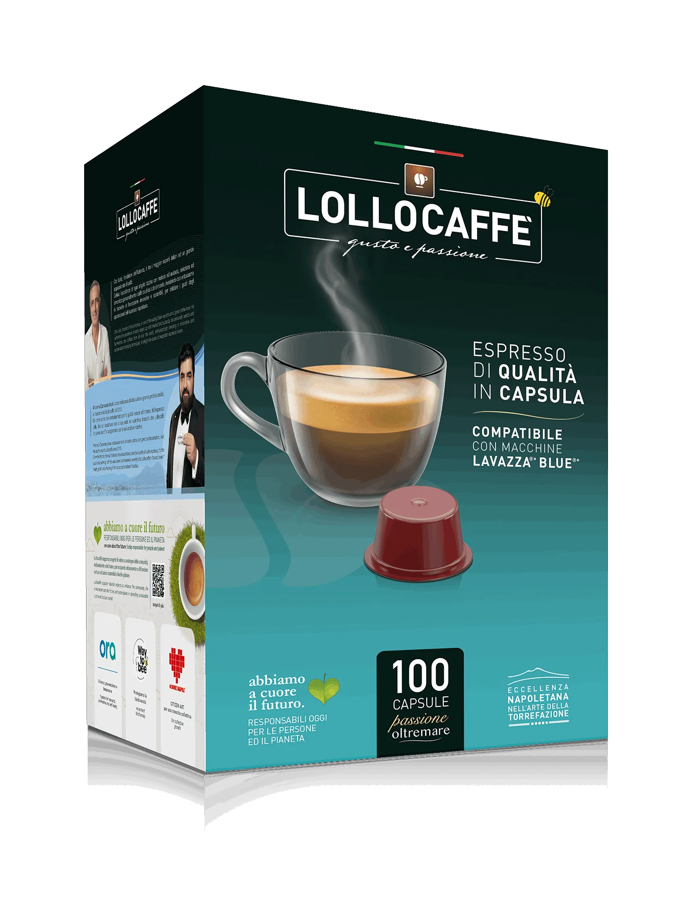 100 Capsule Lollo Caffè Compatibile Lavazza Blue