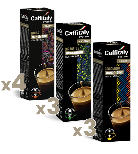 100 Capsules Caffitaly Single Origin Variety Pack